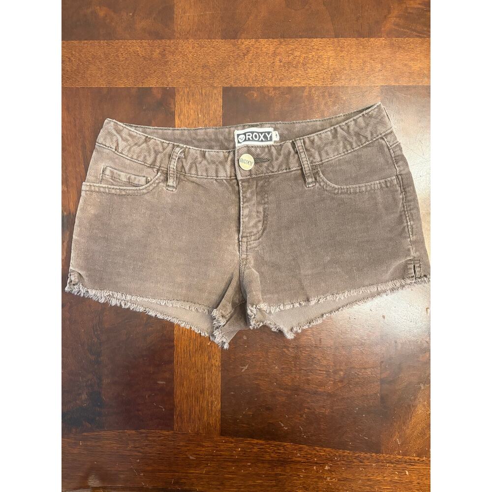 Roxy VTG Corduroy Cutoff Micro Mini Shorts Sz 1 Y2K (Preowned)